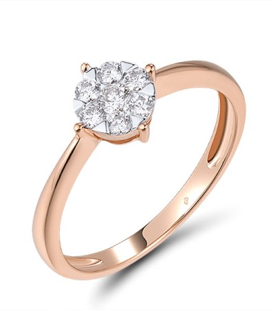 14KRW Ring Diamond (R300032CDIA14KRW) - US 6